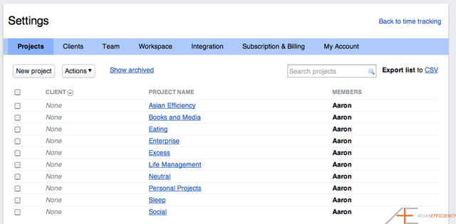 Toggl - Setting Up Projects Toggl - Setting Up Projects