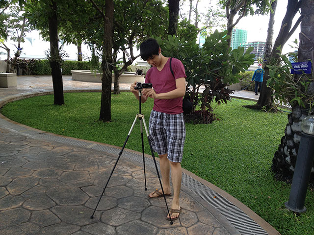 Aaron with camera Aaron with camera